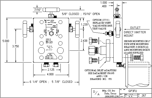 GP3FU Outline Drawing